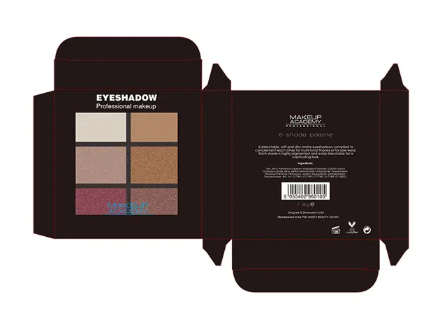 Luxury Eyeshadow Sample Private label High pigment 9 colors -ES0609