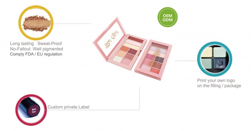 14 colours eyeshadow palette private label -ES0608