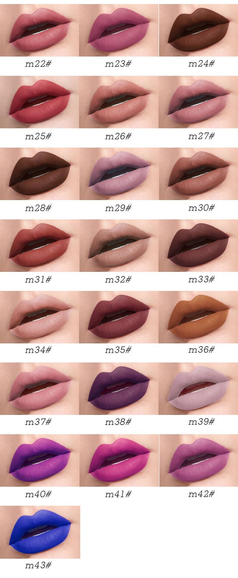 MATTE Private Label Waterproof Liquid Lipstick with 45 Colors - LG0416