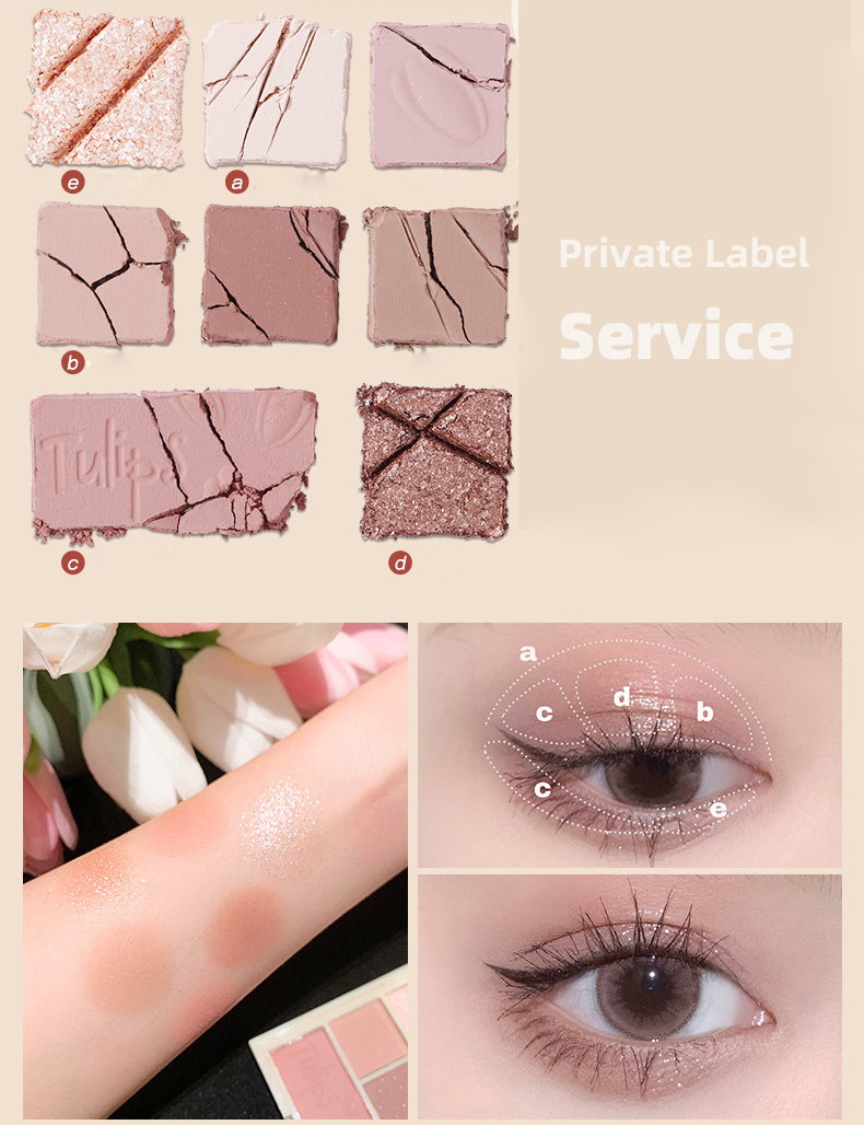 New luxury private label 8 color eyeshadow palette | ES0626